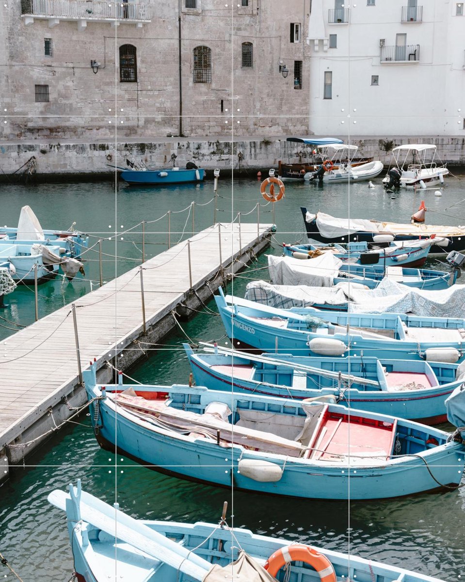 IXXI Port in Italy, Photolovers - 80 x 100 cm - Gratis ophangtool - Grote wanddecoratie en posters - Fotografie, Woonkamer, Eetkamer, Gebouwen, Stad