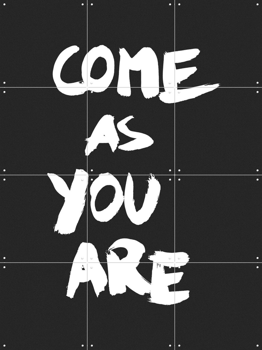 IXXI Come as You are, Marcus Kraft - 60 x 80 cm - Gratis ophangtool - Grote wanddecoratie en posters - Typografie, Grafisch Ontwerp, Pop art