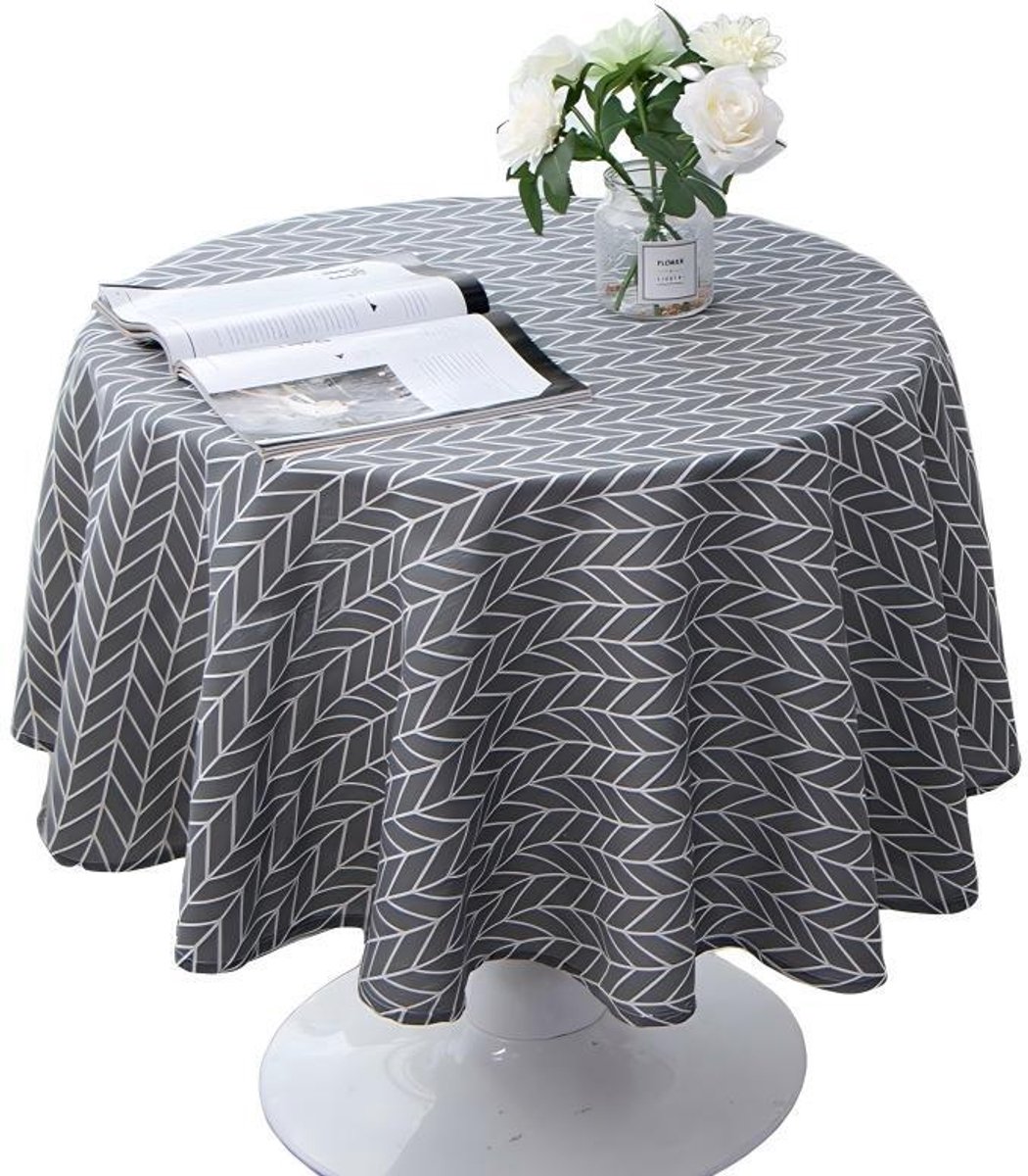 Rond tafelkleed - katoen en linnen - tafelkleed - 100 cm