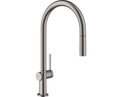 Hansgrohe M54 - Talis keukenkraan met uittrekbare vuistdouche, sBox, EcoSmart, geborsteld zwart chroom 72801340