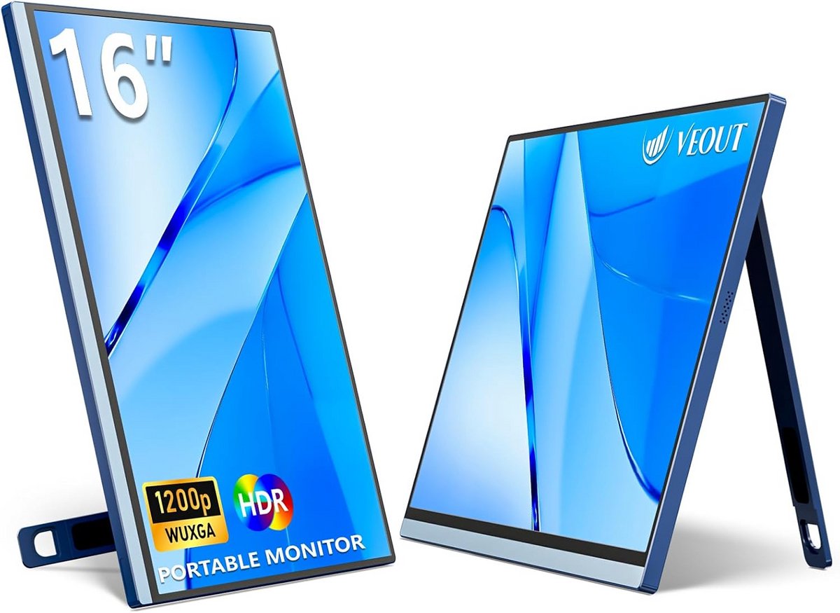 16 inch Draagbare Monitor Full HD IPS USB-C Gaming Monitor voor Laptop en Werk