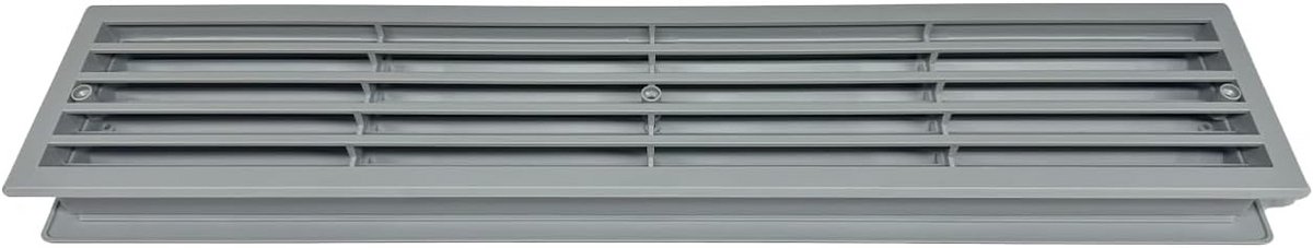 Ventilatierooster 457 x 92 mm Grijs PVC voor Deurventilatie