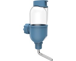 Drinkfontein voor kleine dieren - 500 ml - Hangende automatische drinkfontein - Geschikt voor konijnen, chinchilla's en cavia's - Blauw
