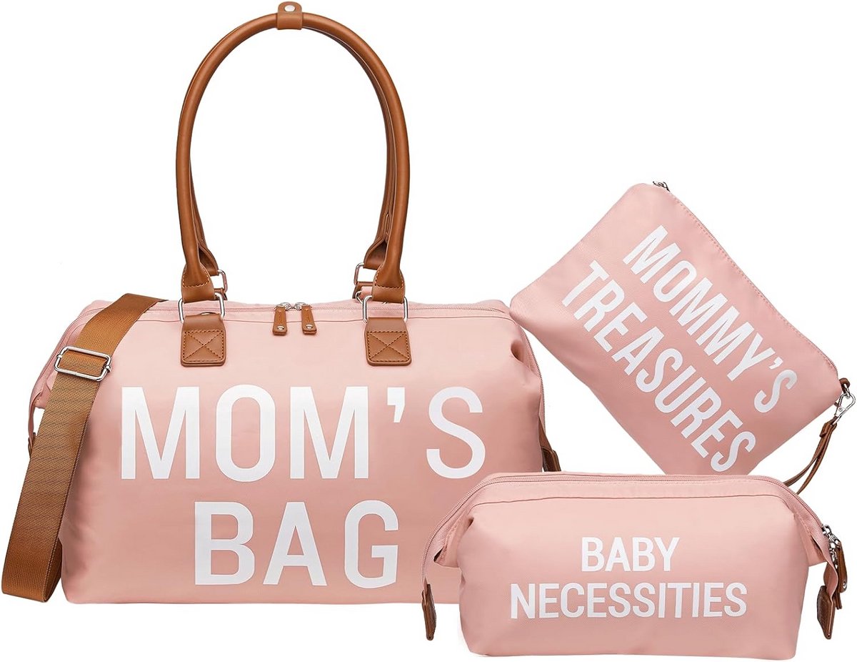 Grote Luiertas Draagtas met 2 Organizers - Ideaal voor Ziekenhuis, Reizen en Babyverzorging