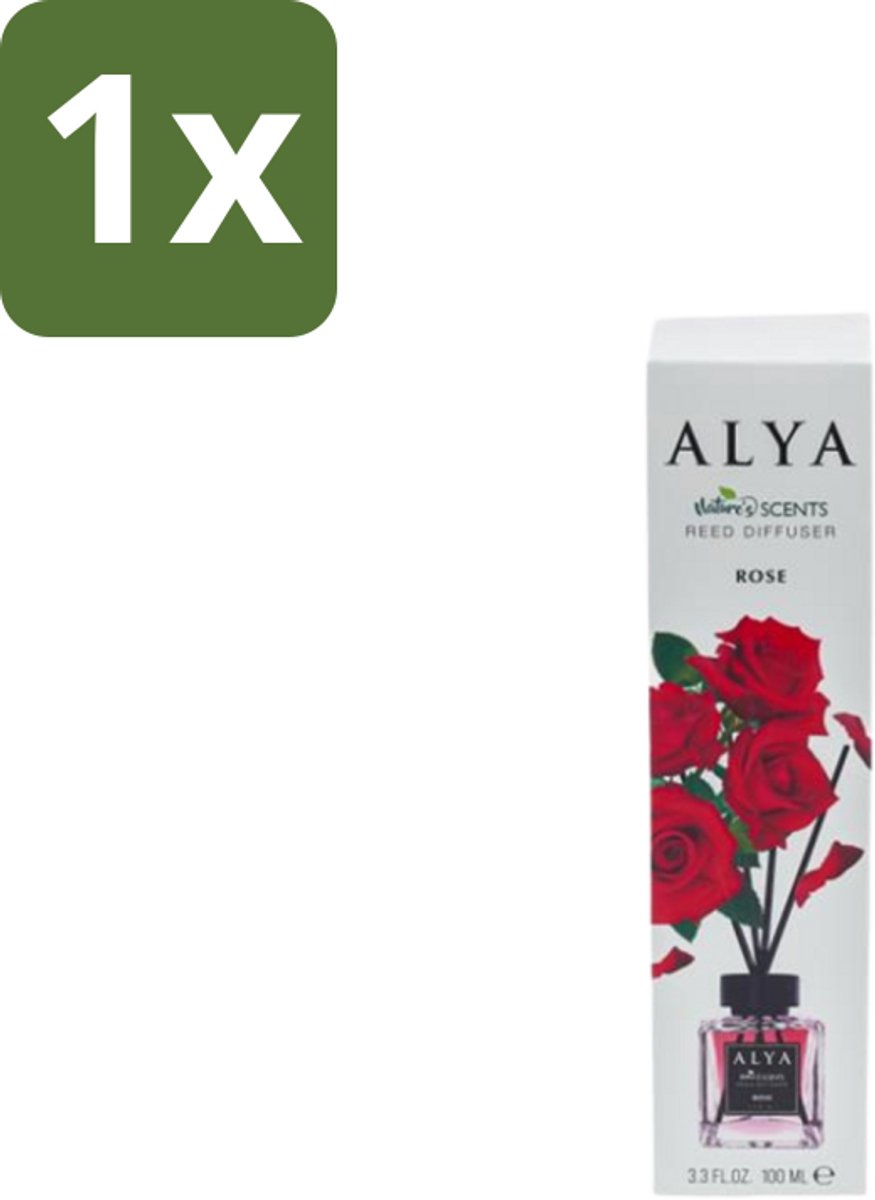 Alya – Geurdiffuser – Rose – Interieurparfum - 1 stuk