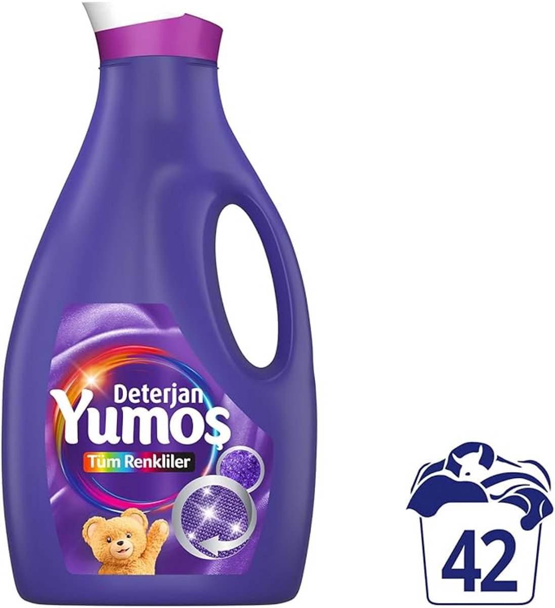 Yumos Vloeibaar Wasmiddel Intensive Care – Voor Alle Kleuren – 42 Wasbeurten (2520 ml)