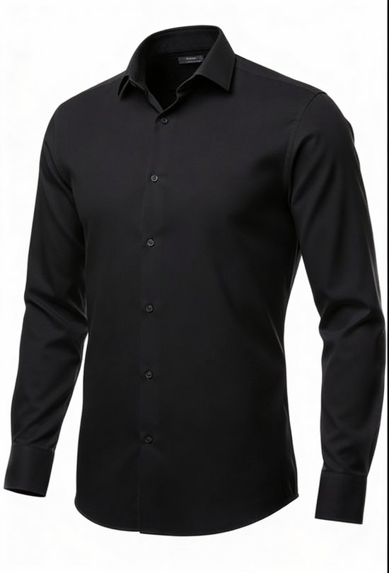 Herenoverhemden, heren denim shirt met lange mouwen, vrijetijdshemd, regular businesshemd, slimfit herenoverhemden, grijs, M