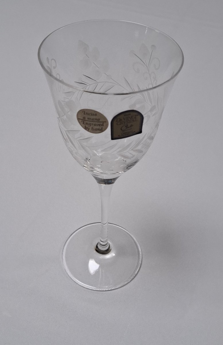 RCRCRYSTAL Da Vinci Gioconda 2 stuks witte wijnglazen 18 cl handgegraveerd