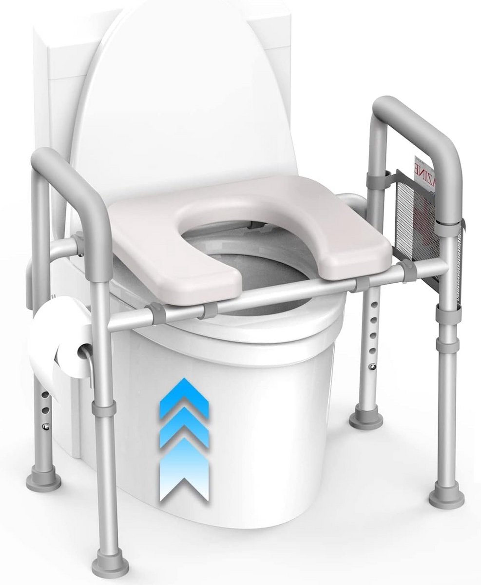 In Hoogte Verstelbare Toiletbeugel voor Ouderen en Mindervaliden - Steun voor Veilige Ondersteuning
