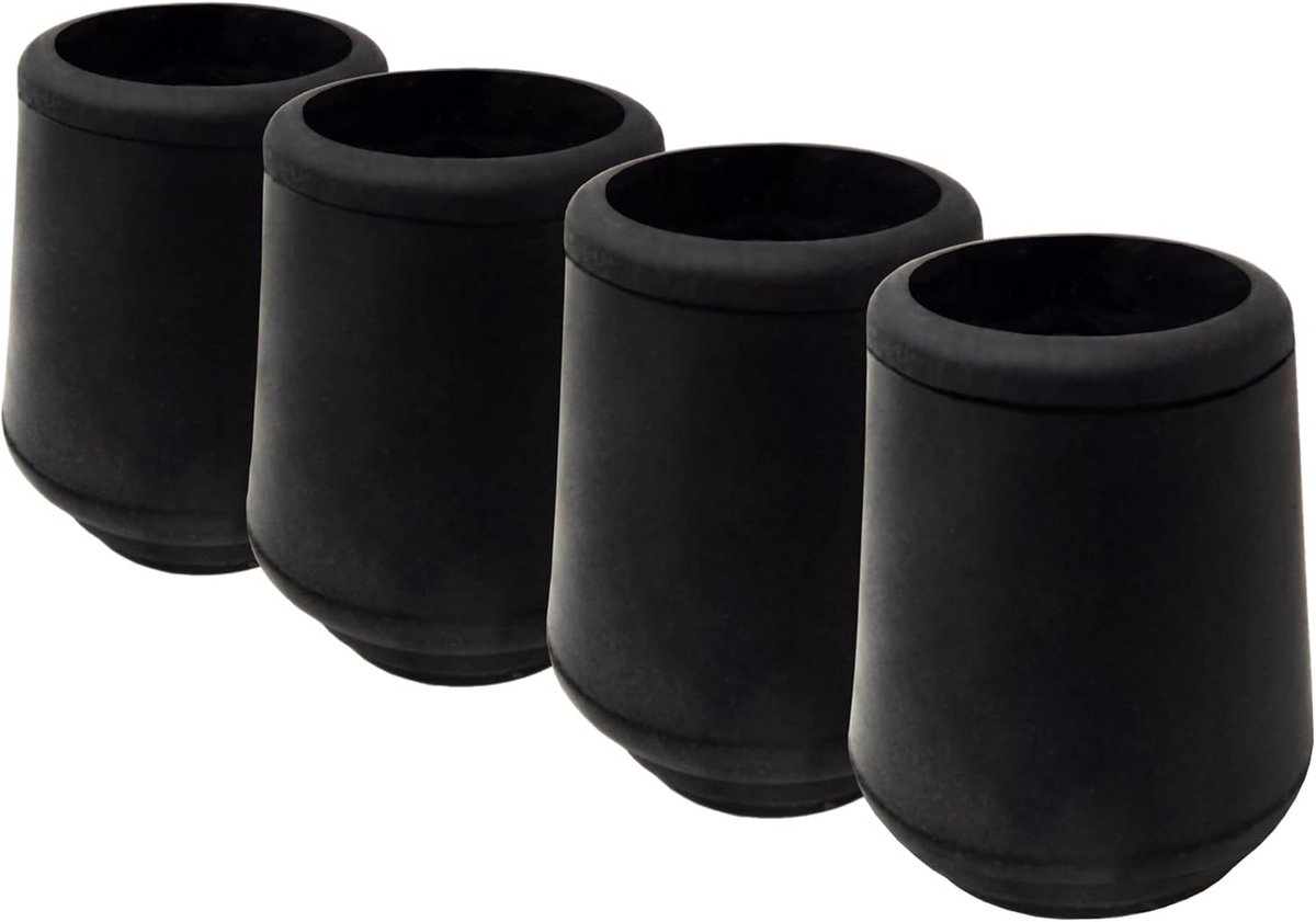 Niet-Markerende Stelpootjes voor Stoelen en Meubels - Zwart - 19 mm (3/4 inch)