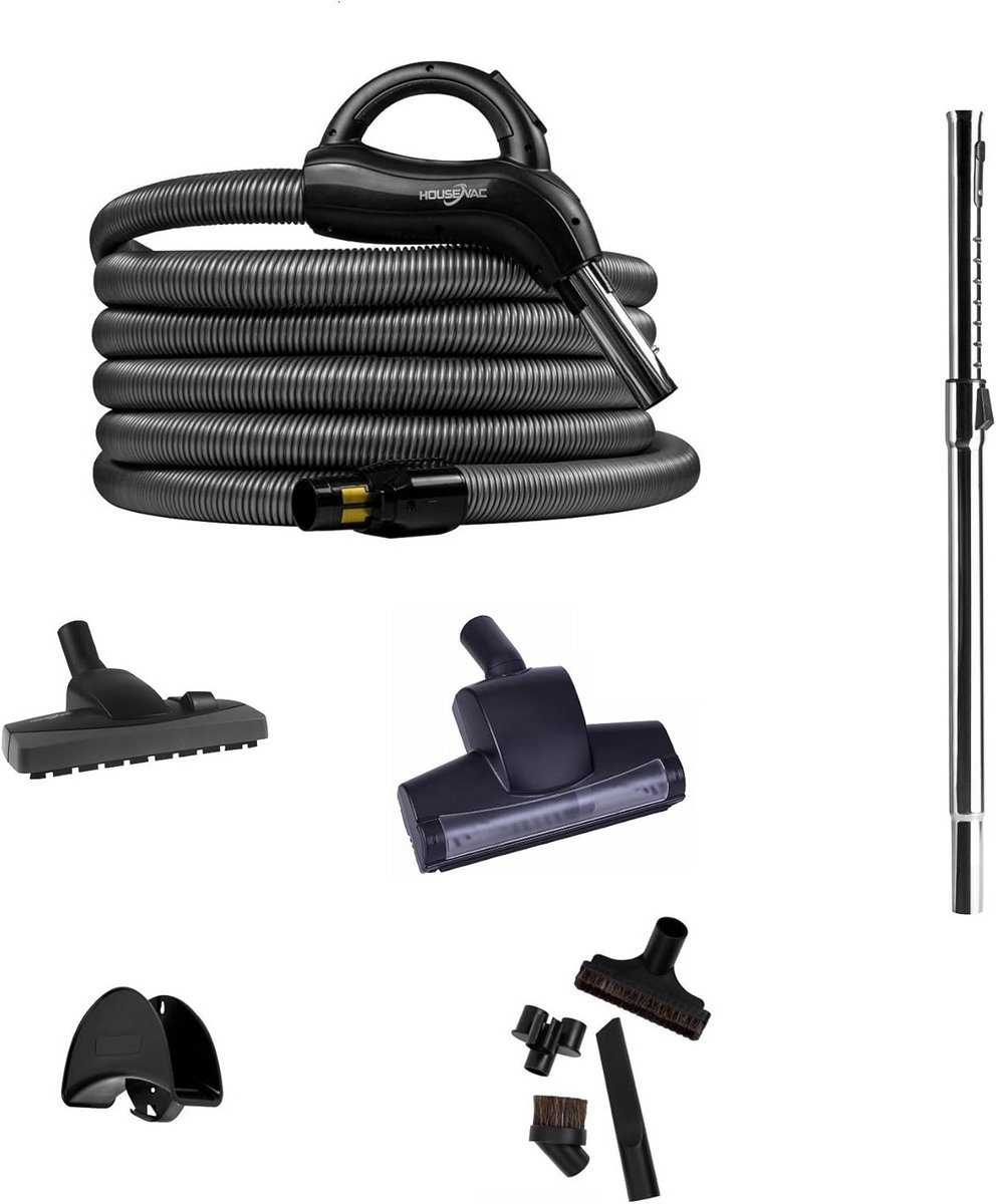 Centrale Stofzuiger Accessoireset 9 Delen met Slang 12m en Telescoopstang