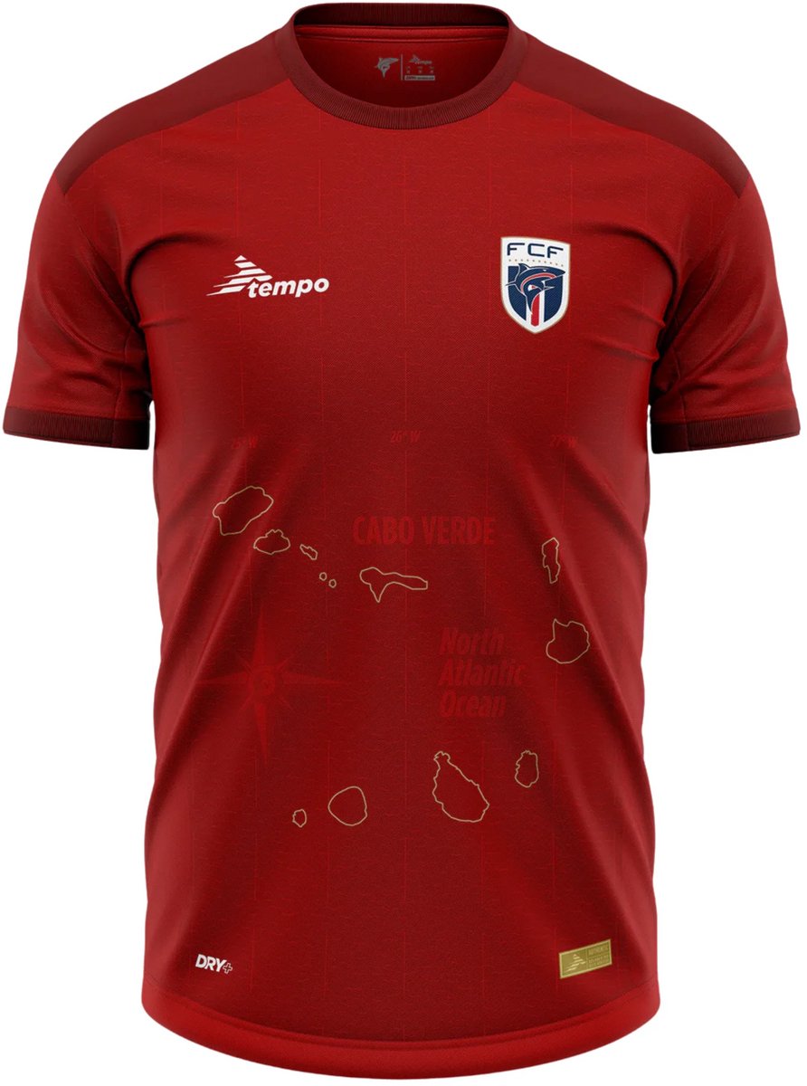 Kaapverdië Voetbalshirt voor Kinderen - Cabo Verde Derde Shirt Kind - Nationale Elftal Kaapverdië - Tempo Sport - 8 Jaar - Globalsoccershop