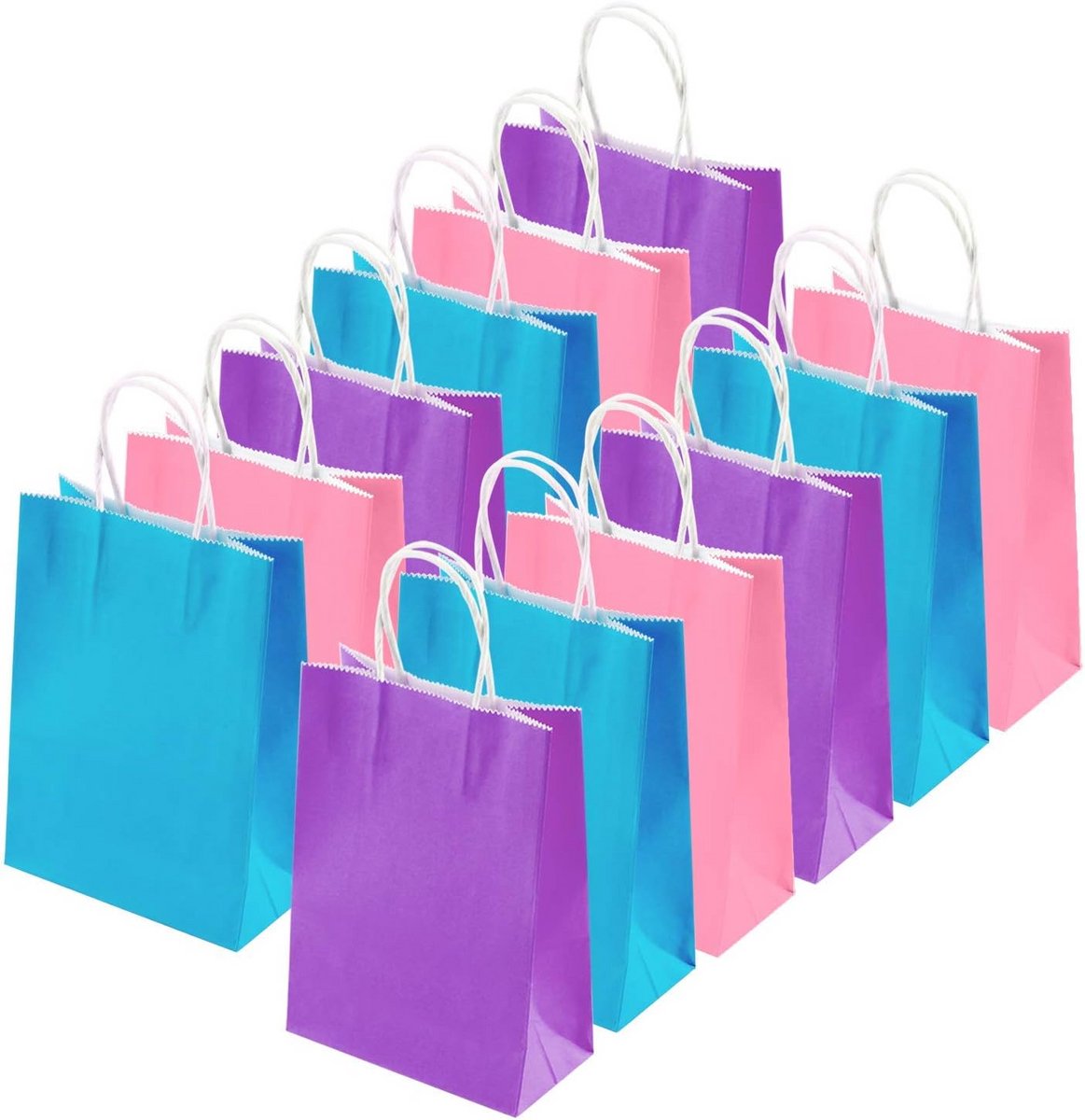 20 Stuks Kraft Cadeauzakjes met Handvat voor Feestjes en Verrassingen