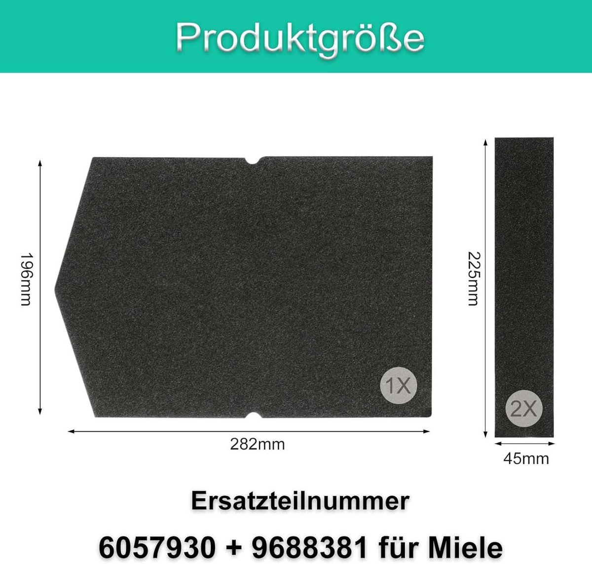 3-pack schuimfilter warmtepomp-wasdroger, vervangingsonderdelen thumbnail 6