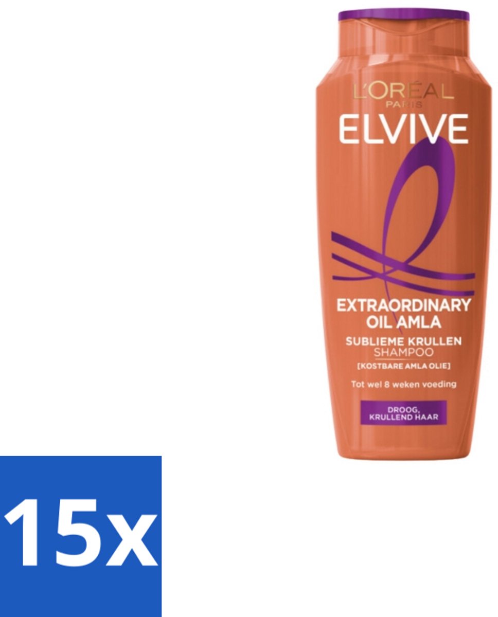 L'Oréal Elvive Extraordinary Oil Krulverzorging Shampoo 250 ml - Bulkverpakking - 15 stuks