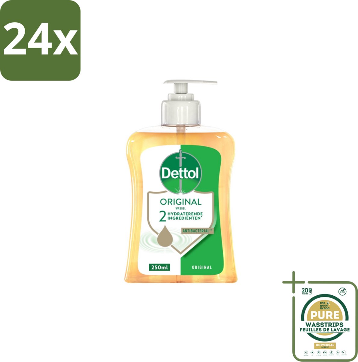 Dettol Handzeep Original 250 ml - Voordeelverpakking - 24 stuks - Antibacterieel - Hydratatie