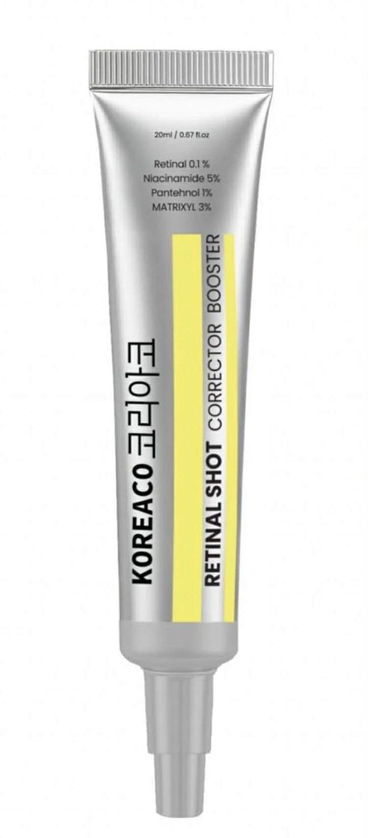 Koreaco Retinal Shot Corrector Booster - 0,1% Retinol - 5% Niacinamide - Anti-Rimpel Crème - 1% Panthenol - 3% Matrixyl® 20 ml
