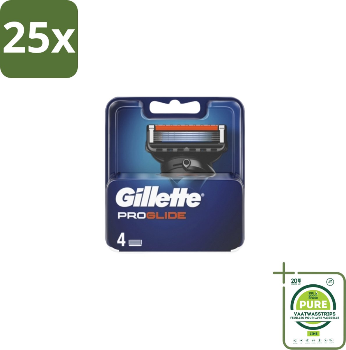 25 x Gillette - Fusion5 ProGlide – Scheermesjes – Navulmesjes – 4 Mesjes - Grootverpakking - Scheermesjes - Scheren - Gladheid - Comfort - Precisie