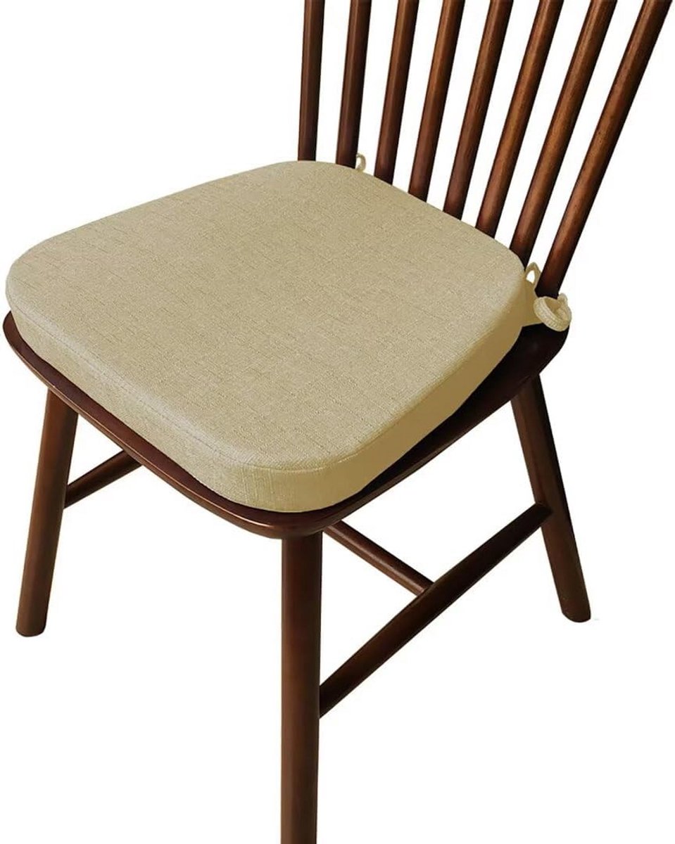 Set van 2 Zitkussens voor Stoelen met Antislip en Bevestigingsbanden