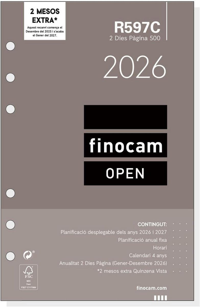 Jaarplanner Open 2026 - 12 Maanden Agenda & Kalenderlosse Bladen