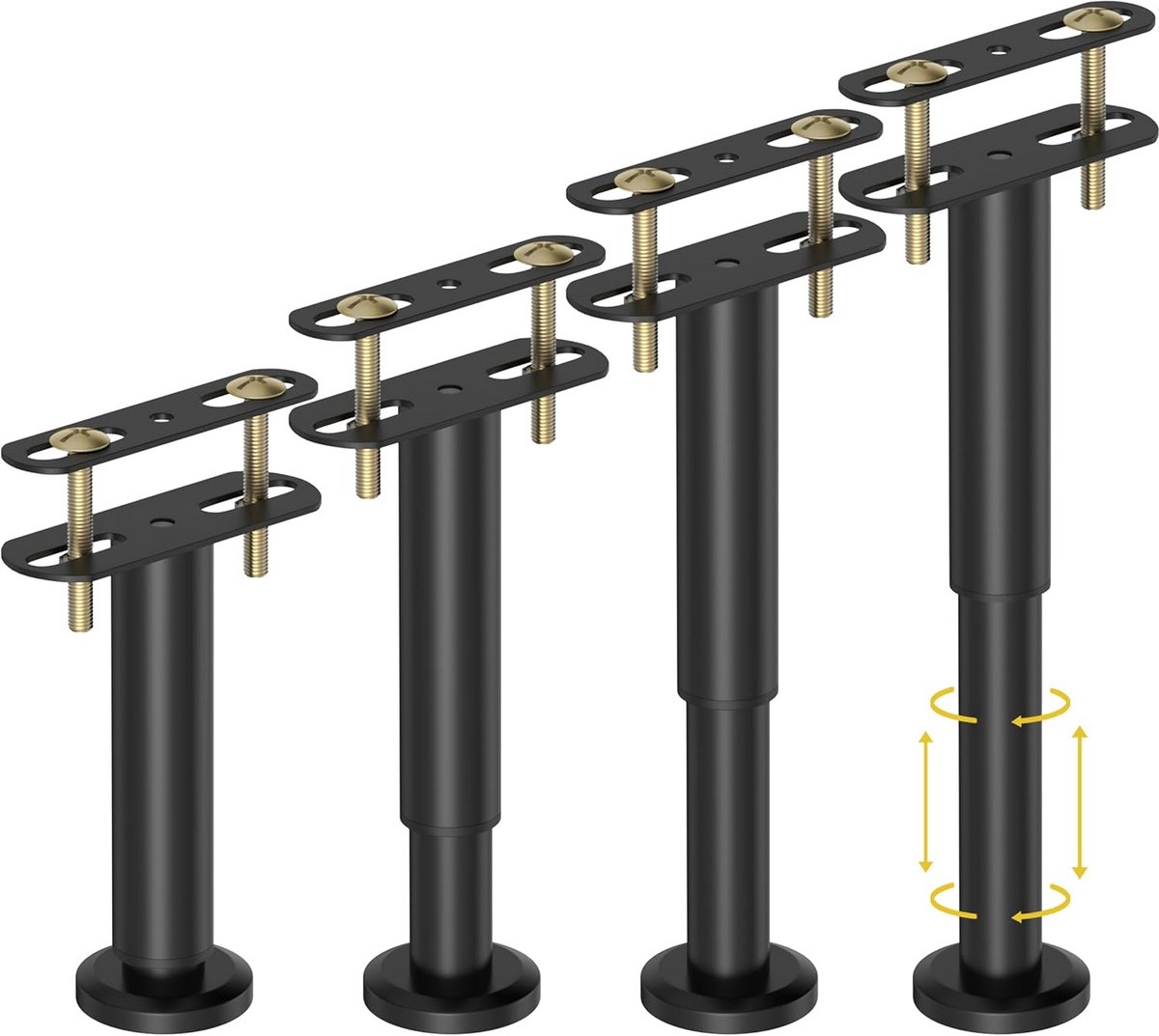 4x Verstelbare Steunpoten voor Bedframe en Meubels, 18-32 cm Hoogte