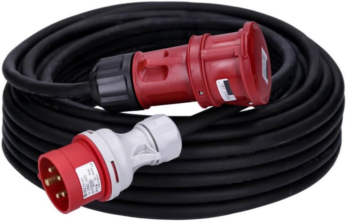 Sterkstroomverlengkabel CEE 5-polig 400V H07RN 5 x 2,5 mm IP44 25 meter
