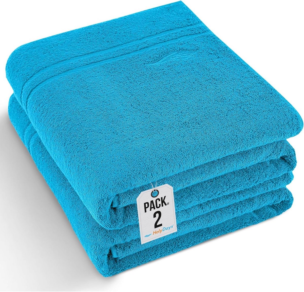 Set van 2 XXL Saunahanddoeken Katoen 90x200 cm Absorberend Petrol