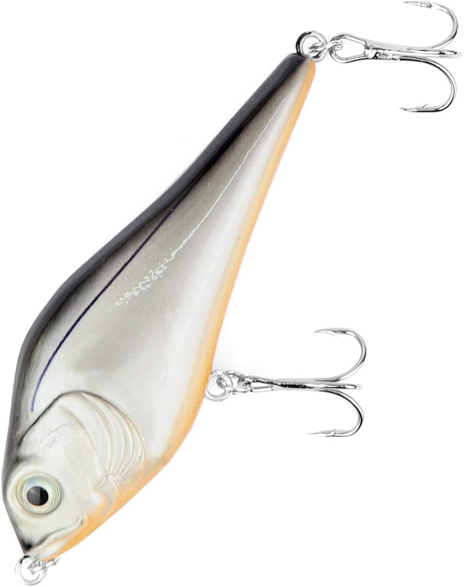 10 cm Kunstaas Jerkbait Slider voor Snoek, Snoekbaars en Baars - Carbon Oranje