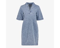 TwoDay dames spijkerjurk met panterprint blauw - Maat M
