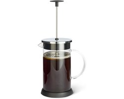 French press - French Press Koffiemaker - Thee Maker - Koffiepers - 1000 ml - Borosilicaatglas - Hoog borosilicaatglas - Drievoudig filtersysteem - Vaatwasmachinebestendig - Zwart