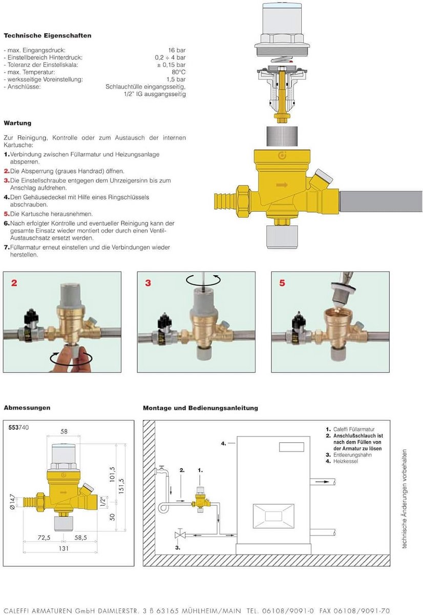 Automatische Vul- en Aftapkraan 1/2 Inch voor Centrale Verwarming