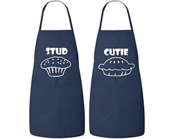 Set van 2 Schorten voor Koppels Heren en Dames Keukenschort Cadeau