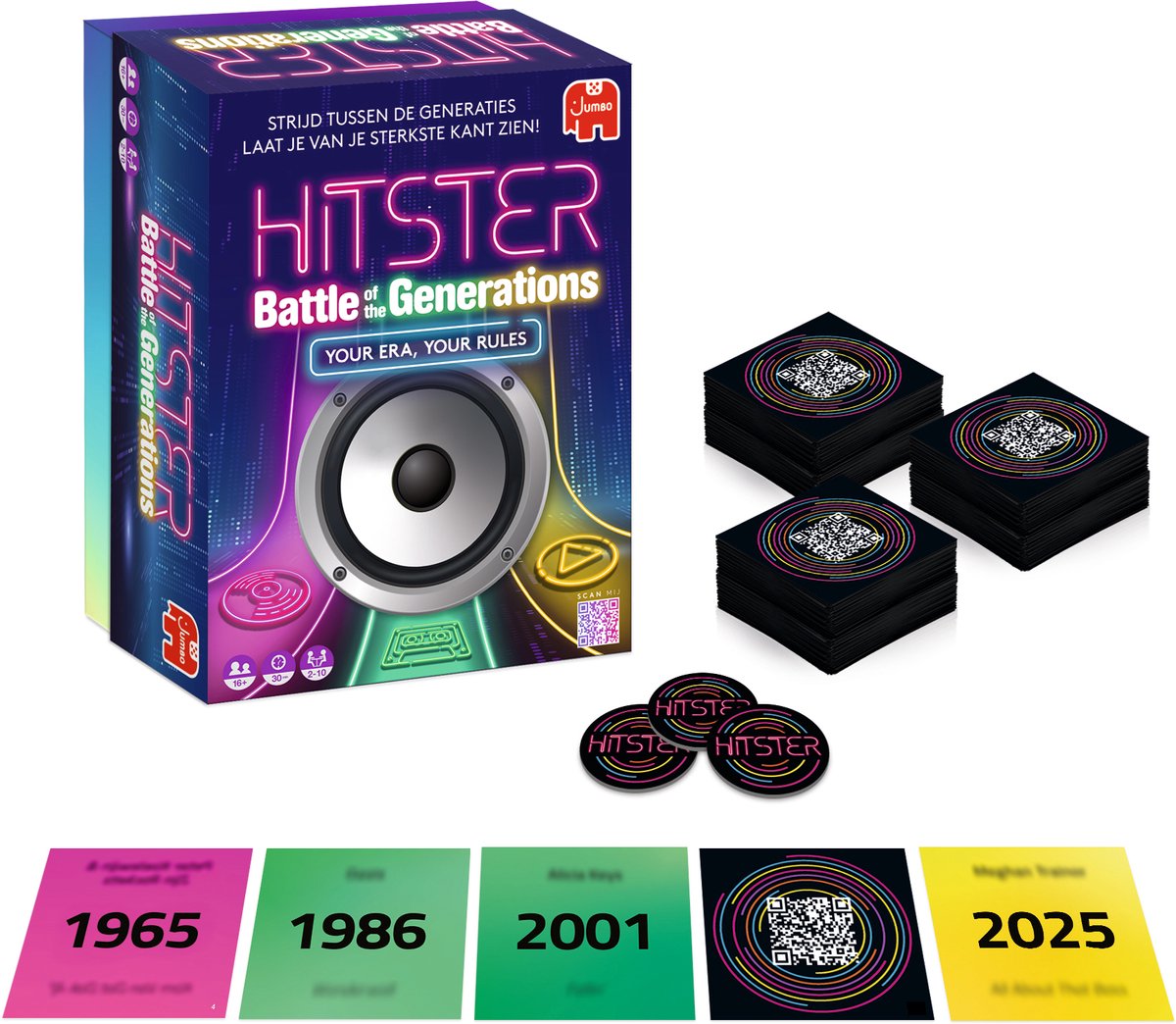 Hitster - Battle of the Generations - Nederlandstalig Partyspel - Actiespel - Muziekspel — afbeelding 3