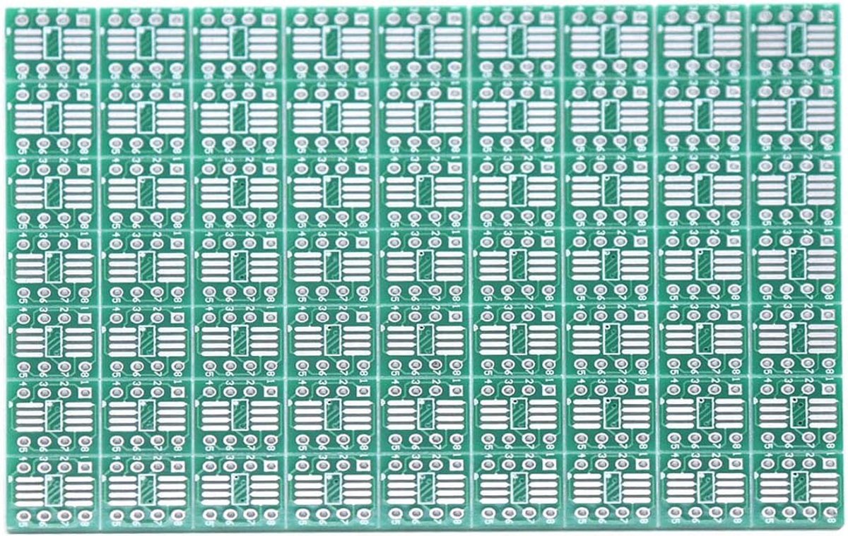 100x SMD naar DIP Adapter PCB Printplaat SSOP/SOP 8 Pin Converter 0.65mm/1.27mm