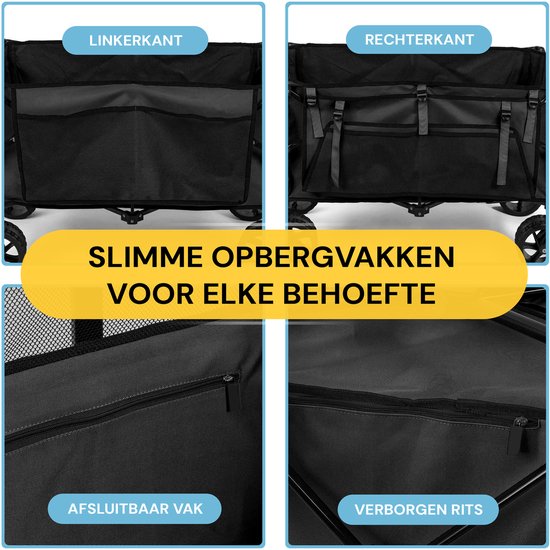 Bolderkar - XL - Opvouwbaar - 100L - Beige van Merkloos — afbeelding 5
