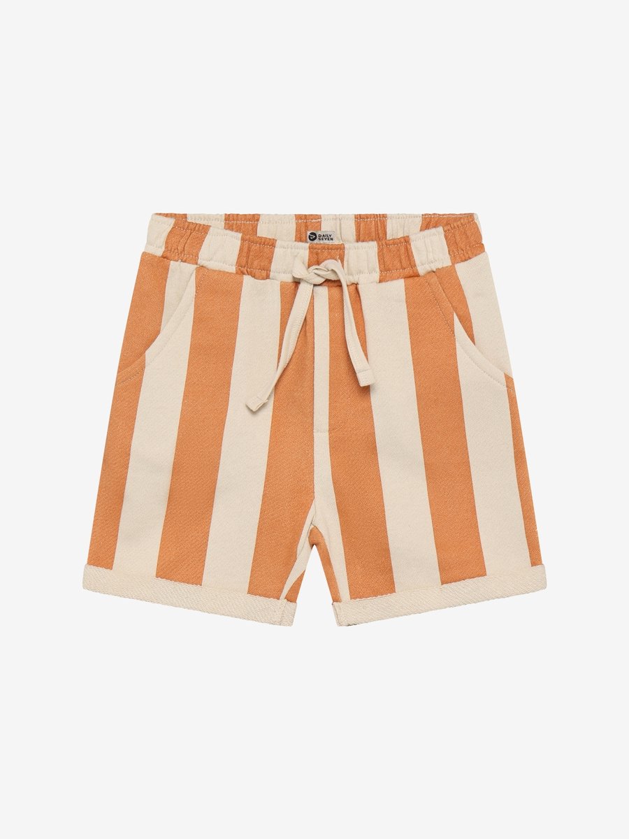 DAILY7 Shorts Big Stripe Broeken Jongens - Oranje - Maat 110