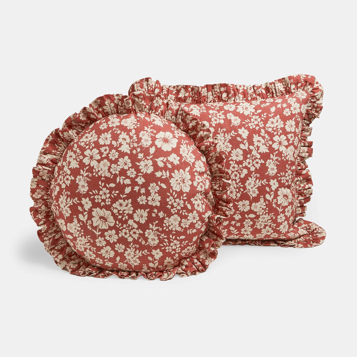 LOBERON Kussen set van 2 Frambelle rood/crème