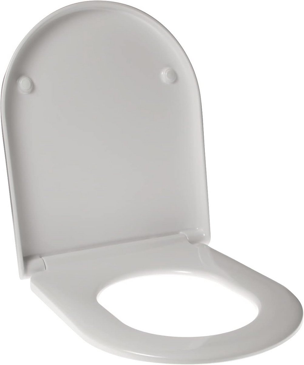 Wc-bril Duroplast Wit met RVS Scharnieren - Geschikt voor Specifieke Zuid-Europese Toilettenmodel