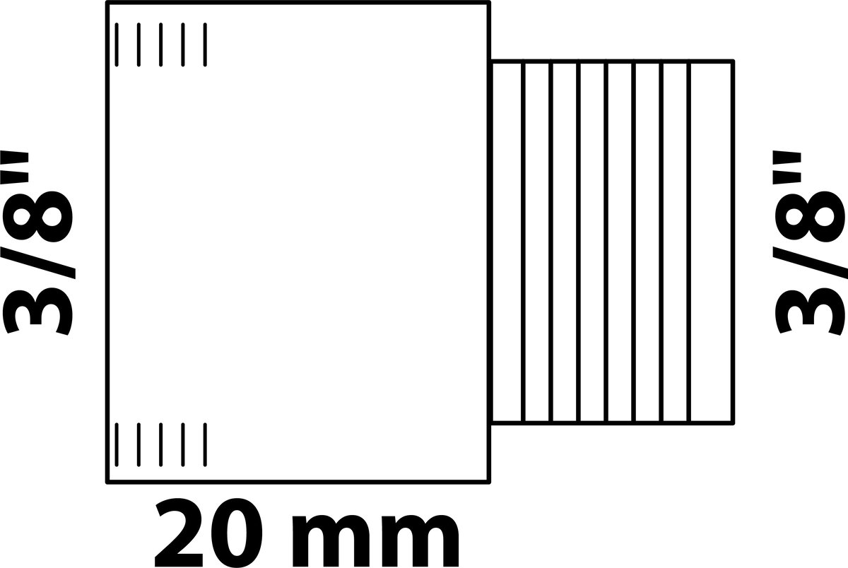 KIRCHHOFF MS kraan verlengstuk, chroom, 3/8" x 20 mm