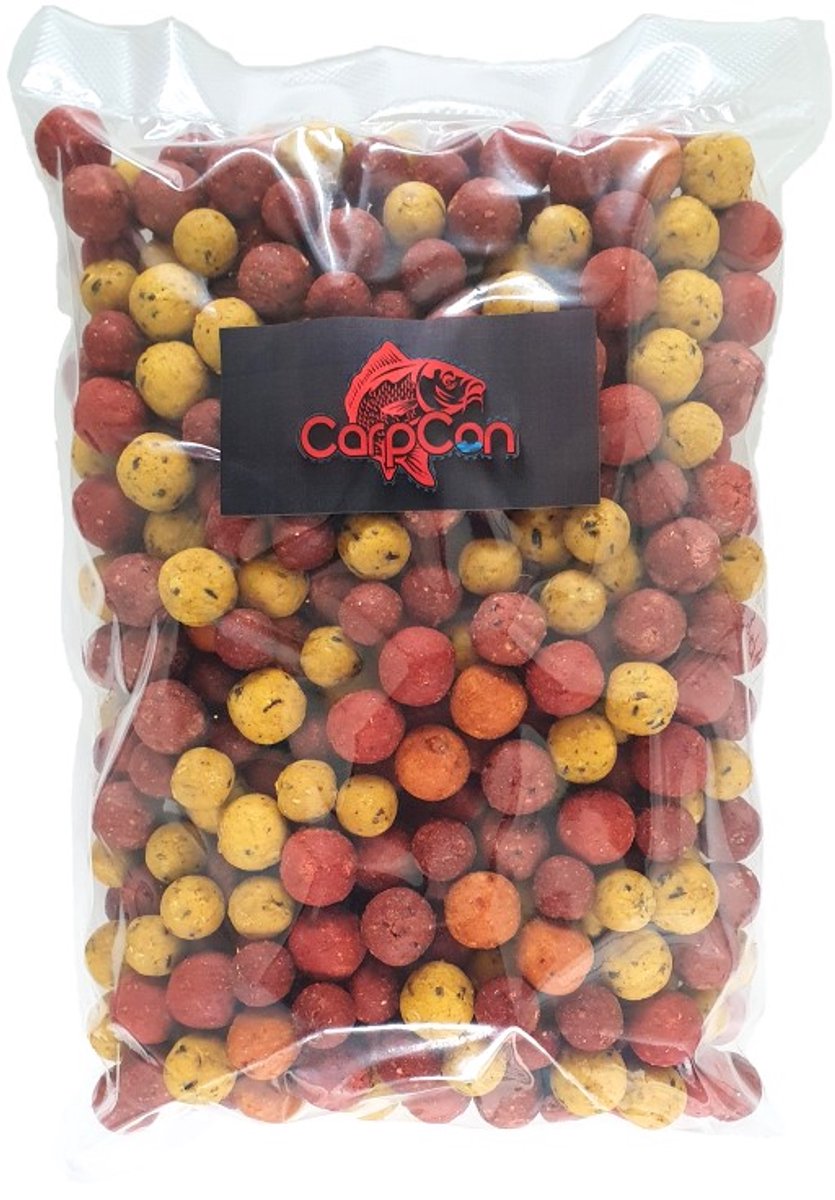 HQ Voerboilies Mix - 2kg - 15mm - Readymade - Verschillende kleuren en smaken - Karper Boilies - Lokvoer