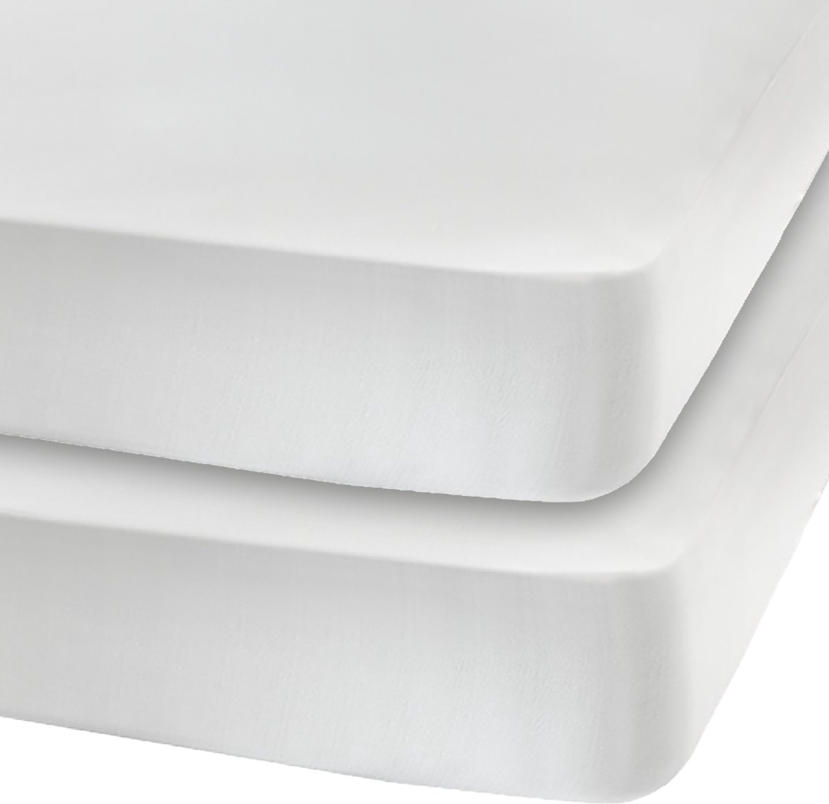 UNIFICATO - Waterdichte Matrasbeschermer 140x200 cm - Hoeslakenbadstof - Ademend - Antibacteriëel - Wit - 2 stuks