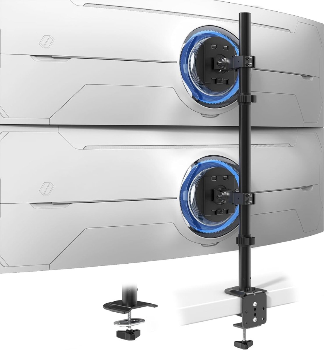 SCH® Monitor Arm 2 Schermen - Monitor Arm - Zwart - 44cm x 32cm x 13cm