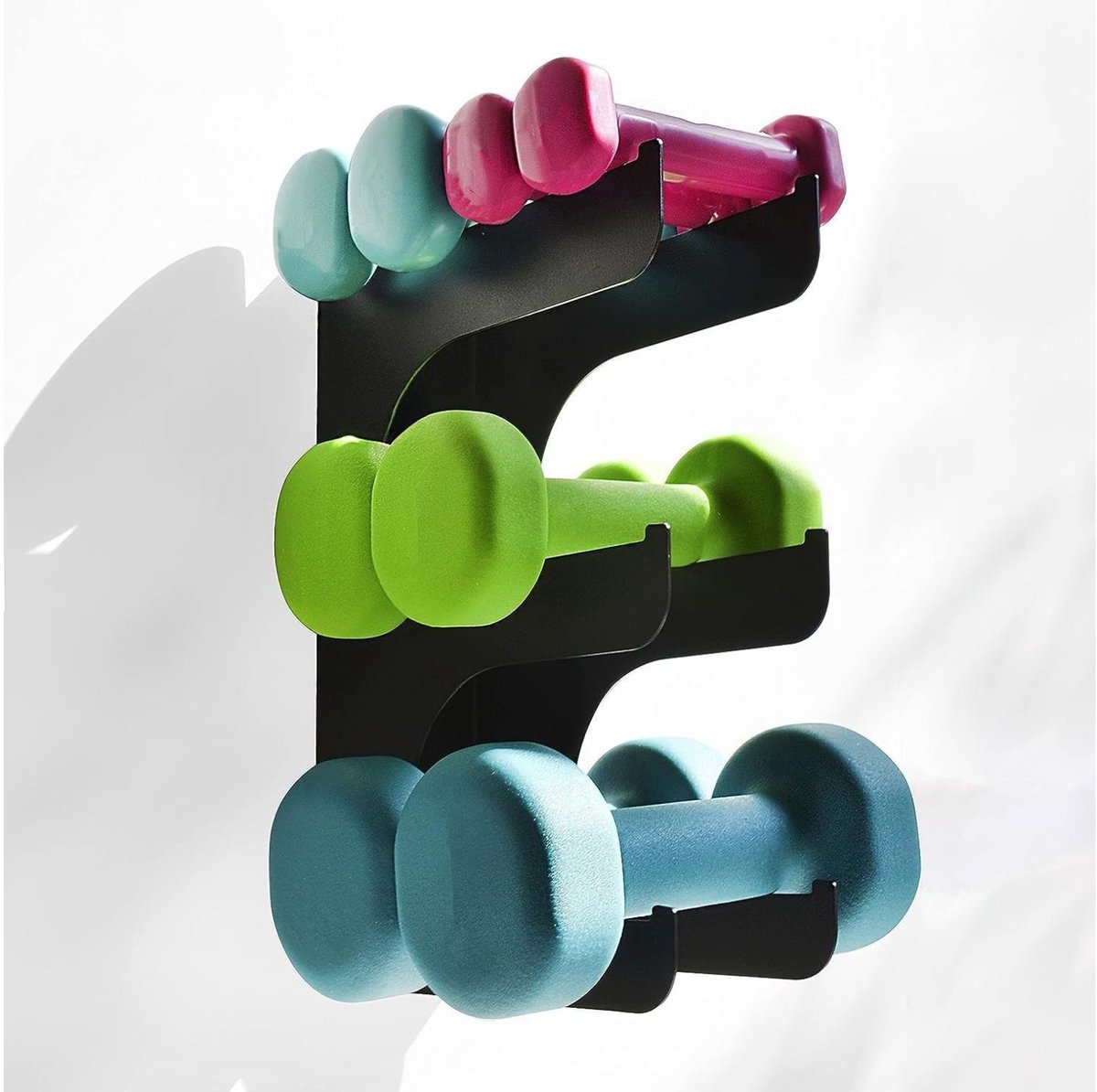 Halterrek - Dumbbell standaard - Halter standaard - Dumbell Rek - Dumbbell Toren - Weight Rack - Dumbbell Houder - Dumbell Opbergrek - Fitnessapparatuur - Belastbaar - Zwart - van Imperatoris