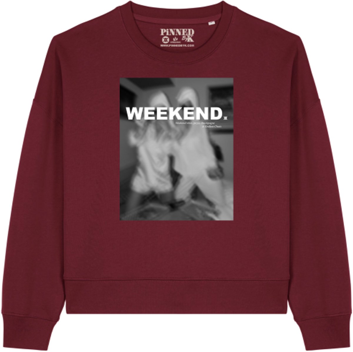 Pinned by K Sweater - Weekend Vibes - Bordeaux - S