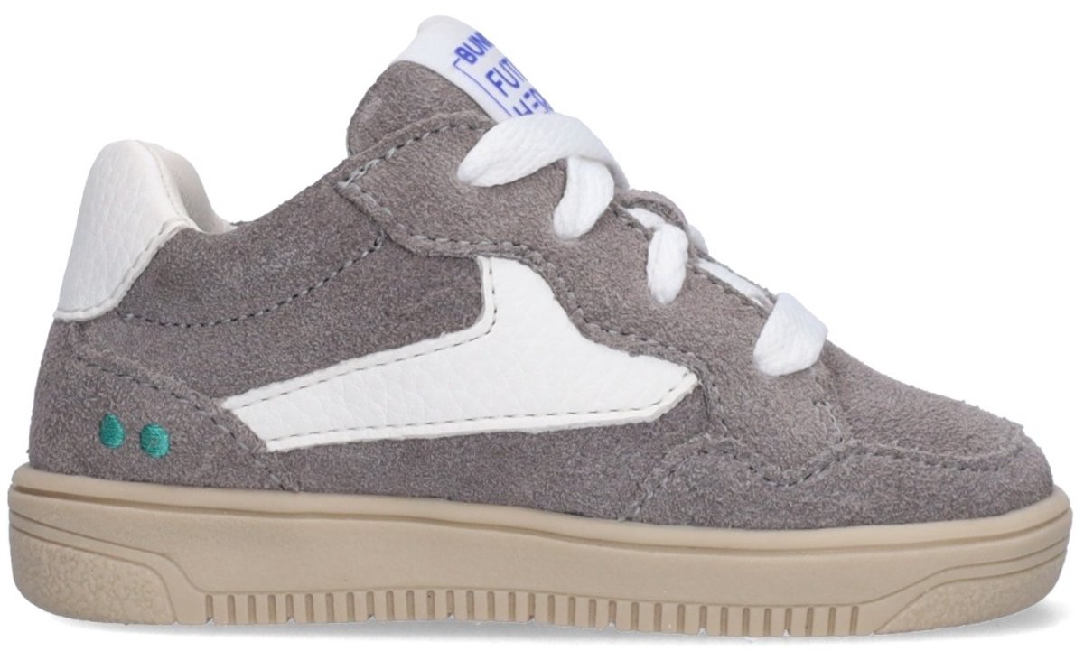 BunniesJR 226206-484 Jongens Lage Sneakers - Grijs - Leer - Veters