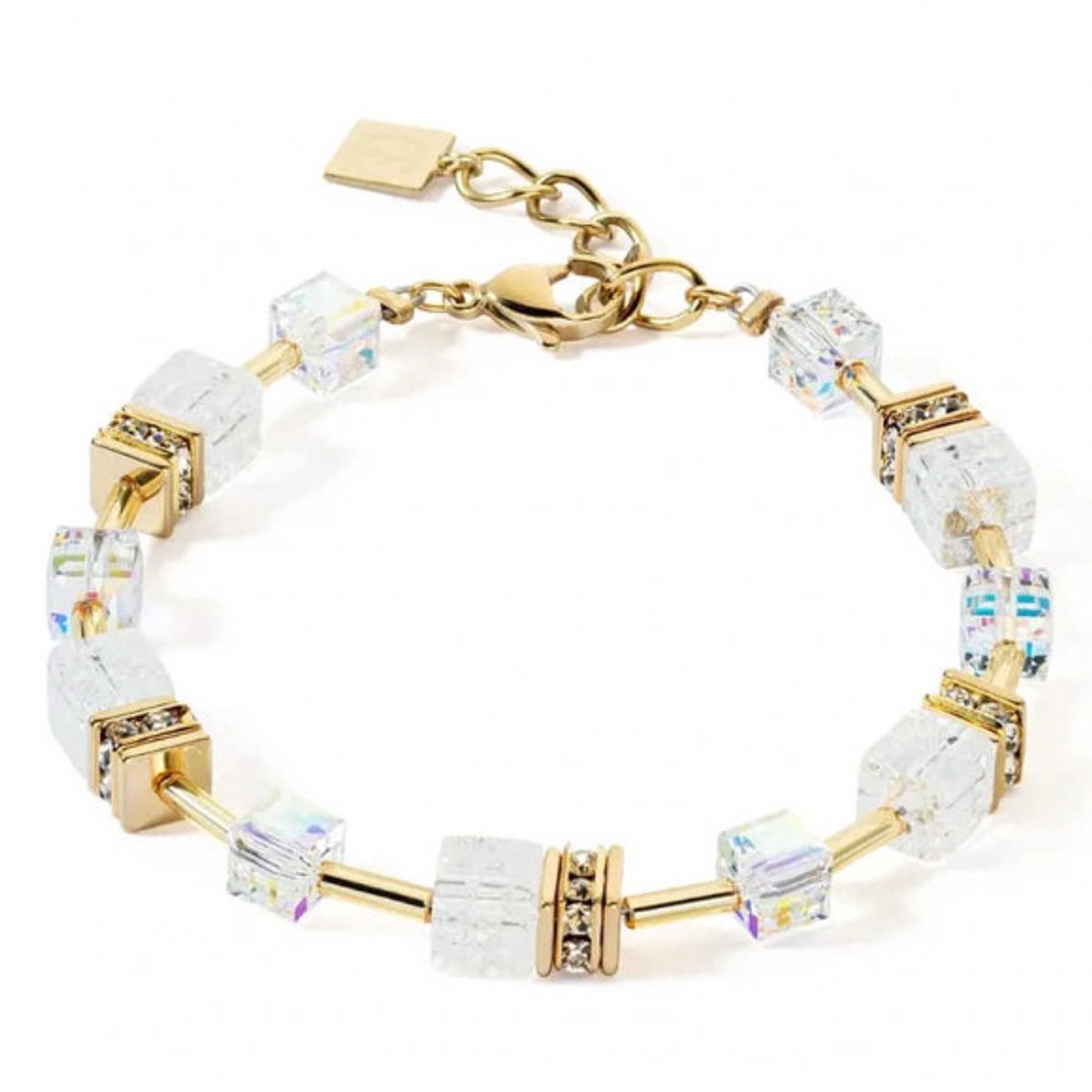 Coeur De Lion Crystal Armband White-Gold Meerkleurig 18