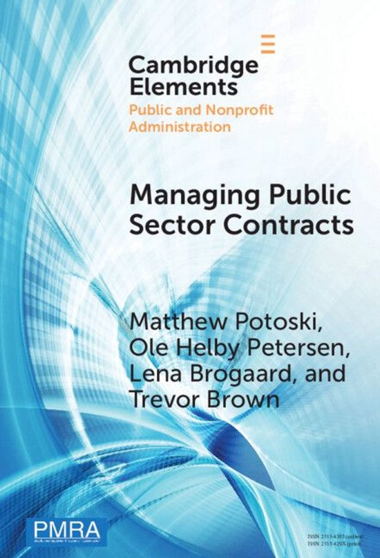 Elements in Public and Nonprofit Administration - Managing P ... - cover