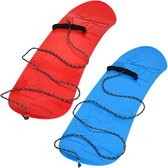 Snowboard Enfant KOTARBAU – 68x20 Cm, PVC Rouge – Avec Corde, Antidérapant – Léger 0,47 Kg – Pour Luge Et Glisse