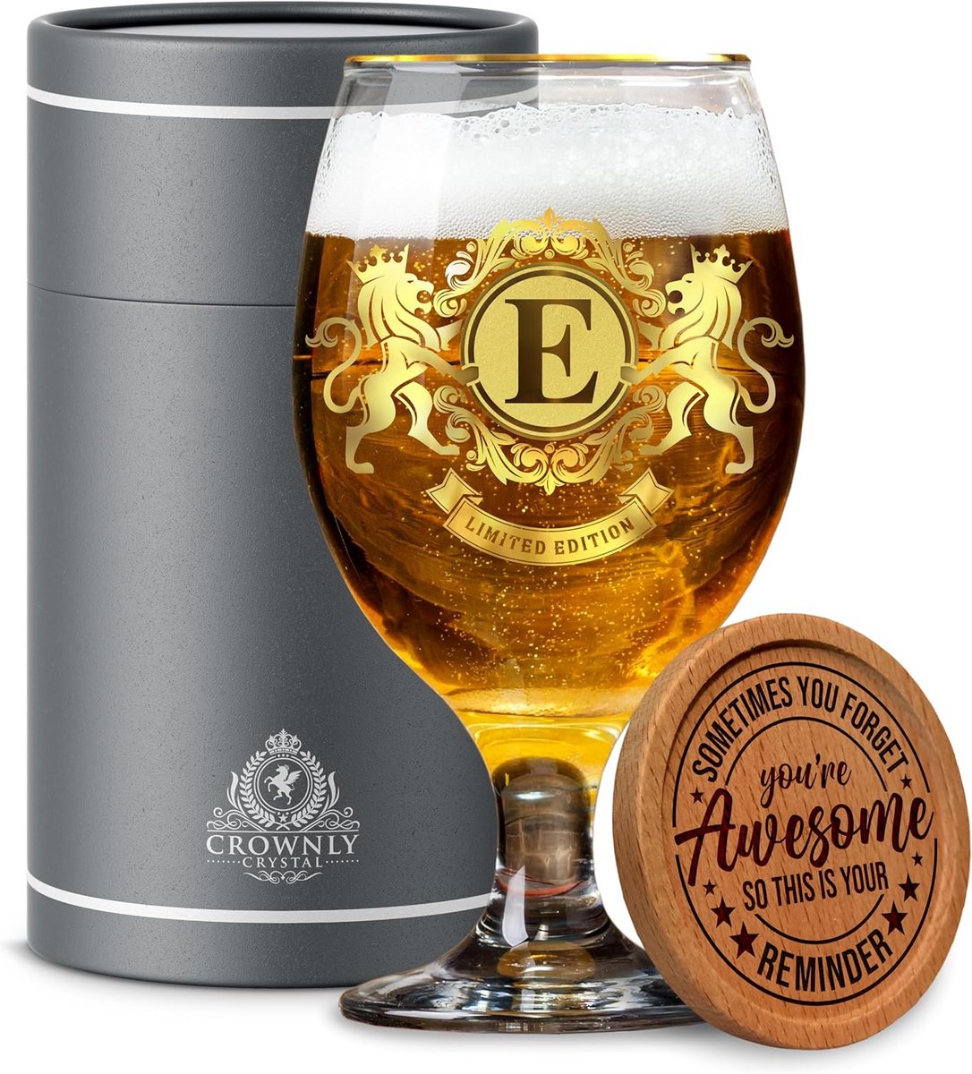 Gepersonaliseerde Bierglazen Set als Uniek Cadeau voor Vader of Broer