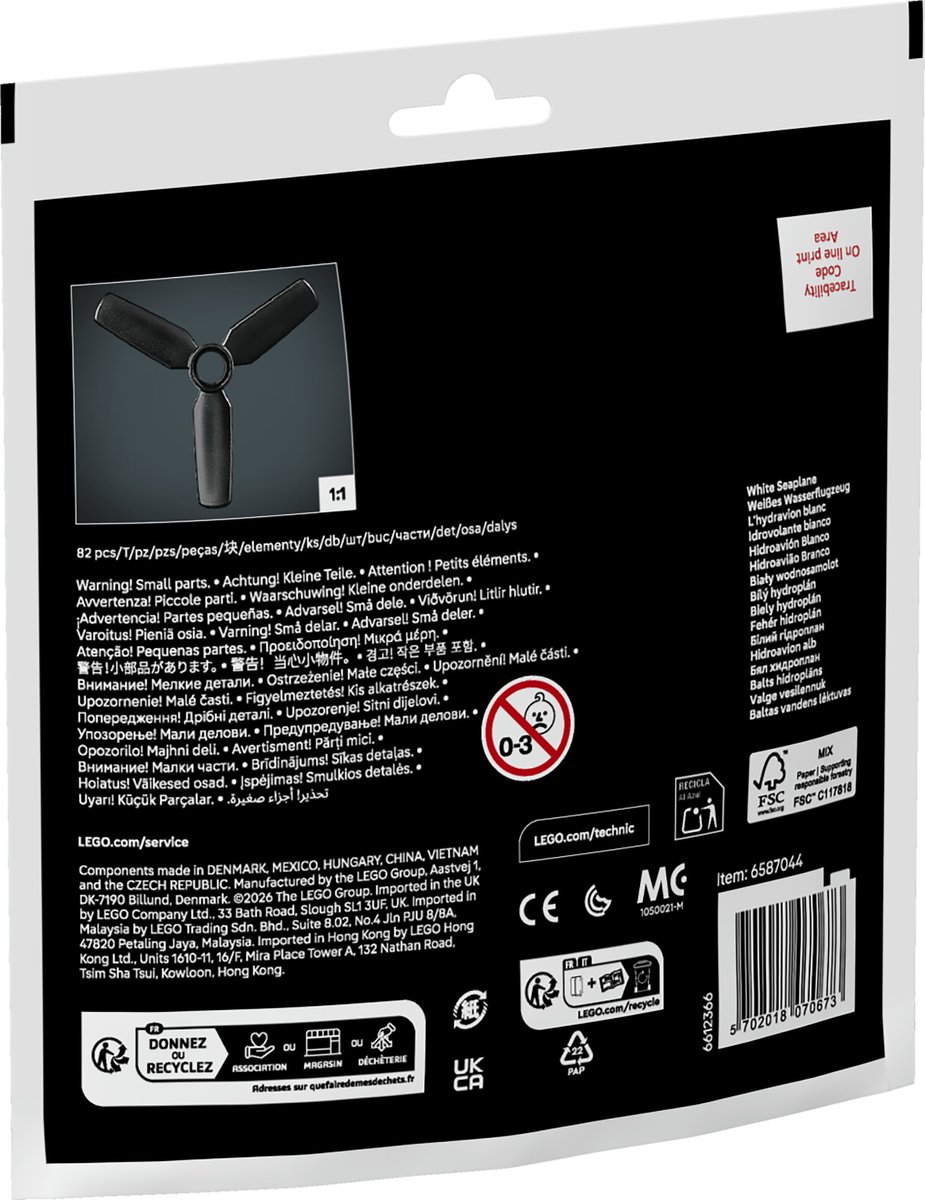 LEGO Technic - Wit watervliegtuig - 30736 — afbeelding 8